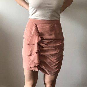 Dusty Pink Ruffled Skirt